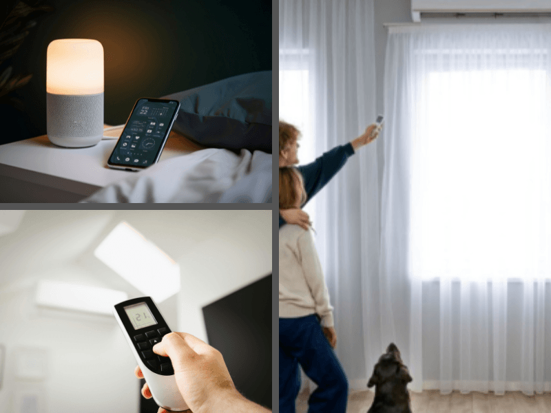Controle de ar-condicionado inteligente via aplicativo no quarto